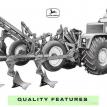 F510 3 bottom two-way Integral plow for the JD 8010